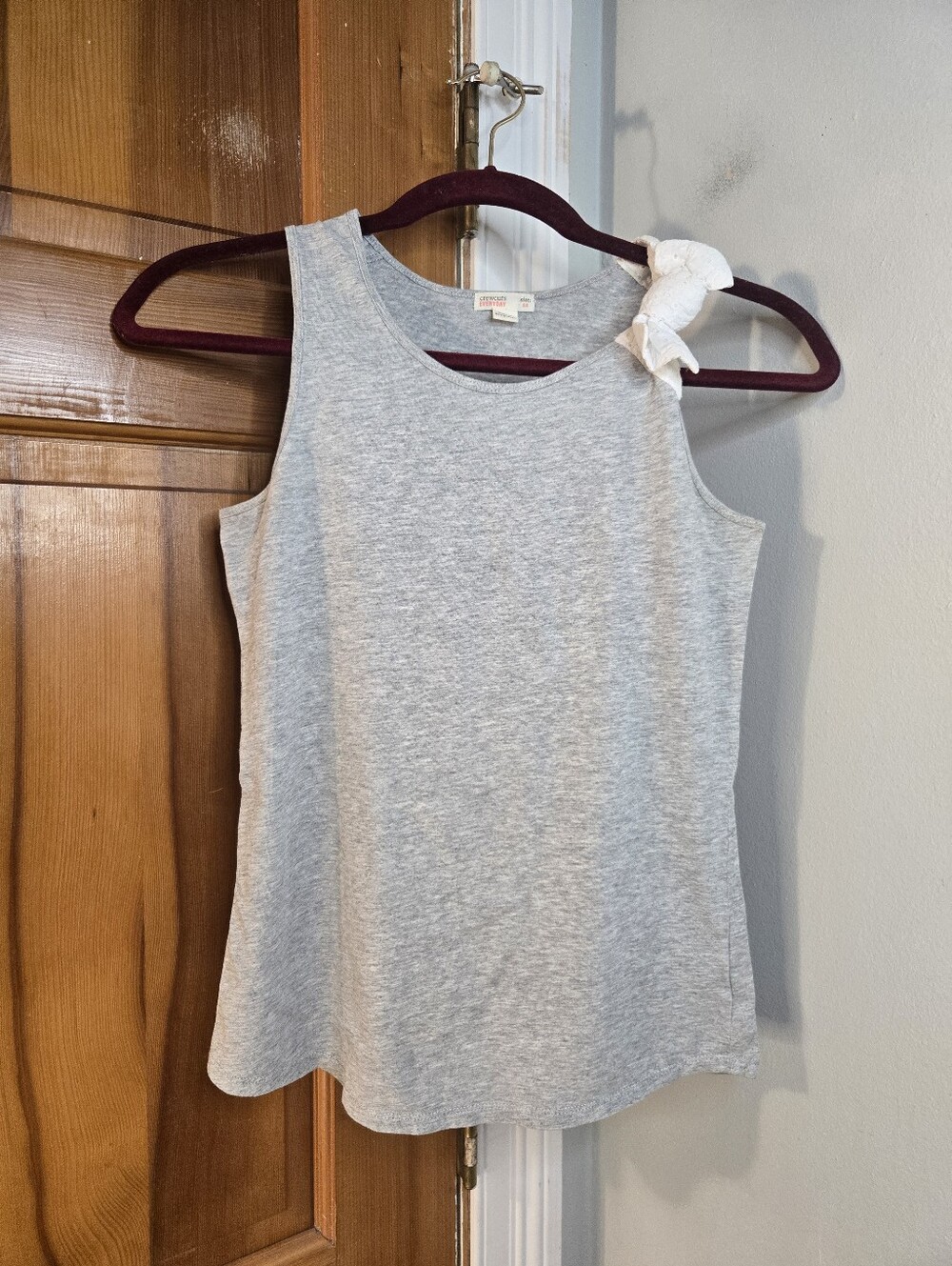 Crewcuts Light Gray Tank Top with Shoulder Tie